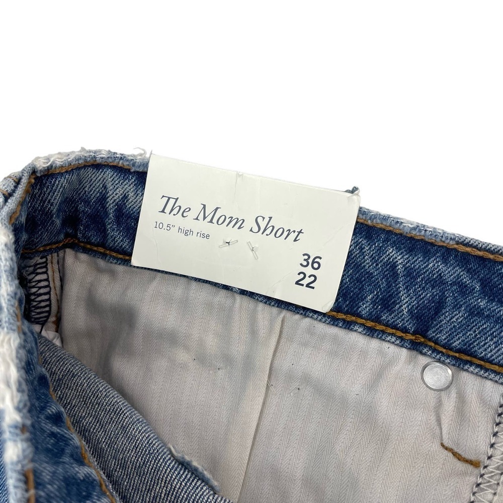 NWT ABERCROMBIE & FITCH High Rise Mom Cut-Off Denim Short Sz 22 - Picture 6 of 8